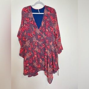 Free People Red Floral Dress